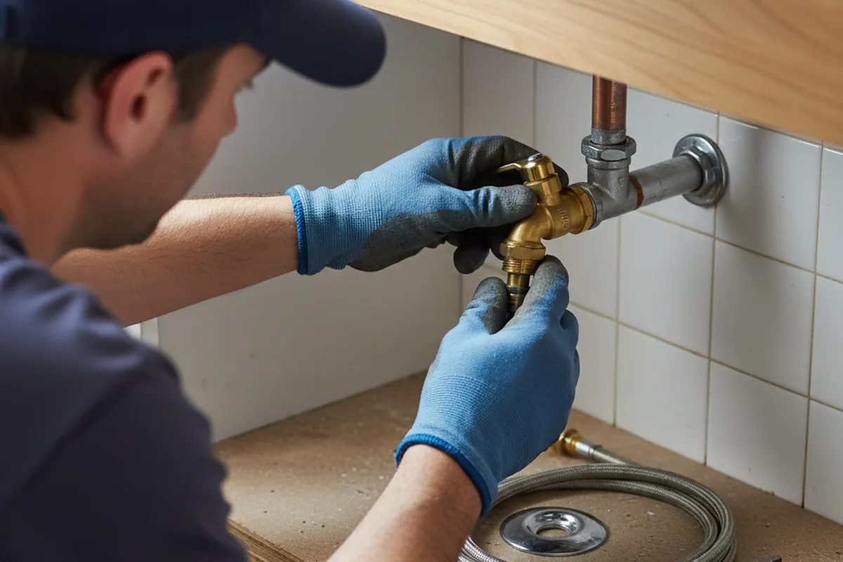 Shutoff valve and fitting work during Repiping in Huntington